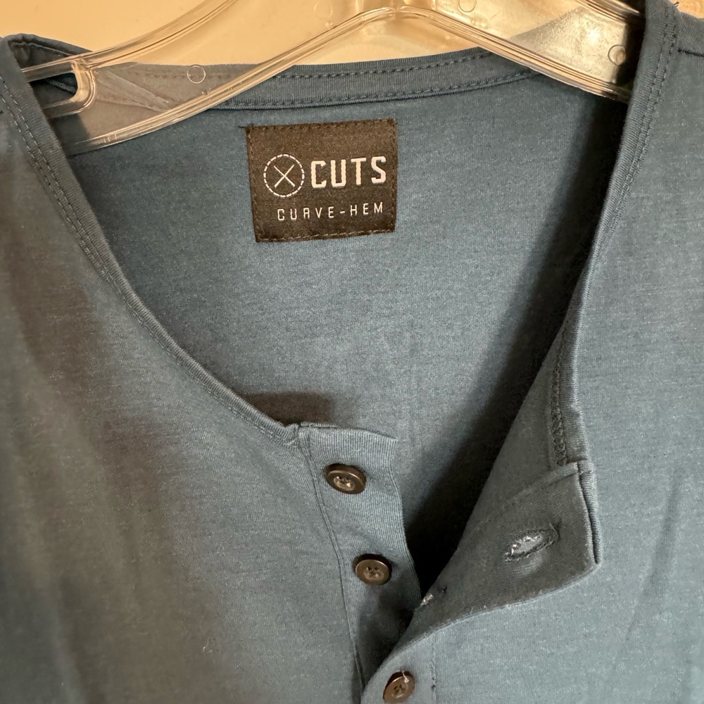 CUTS Clothing Men’s Henley (Blue)
